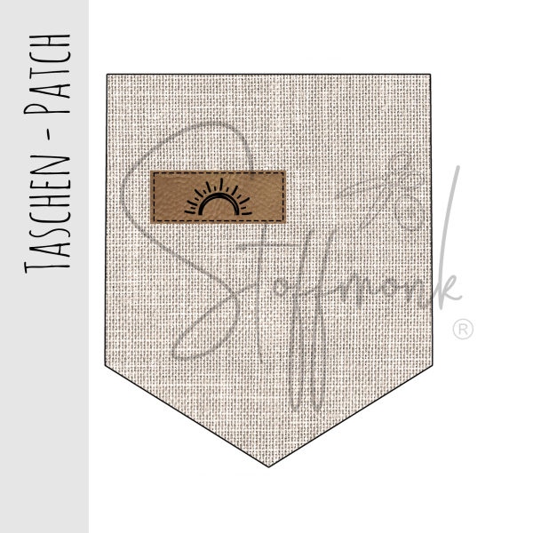 Taschen Patch - Leinenoptik Beige - "Sonnenuntergang"